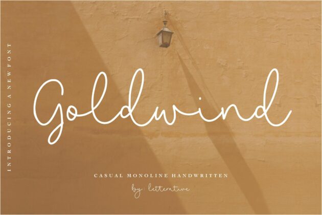 Goldwind Casual Monoline Handwritten Font Poster 2