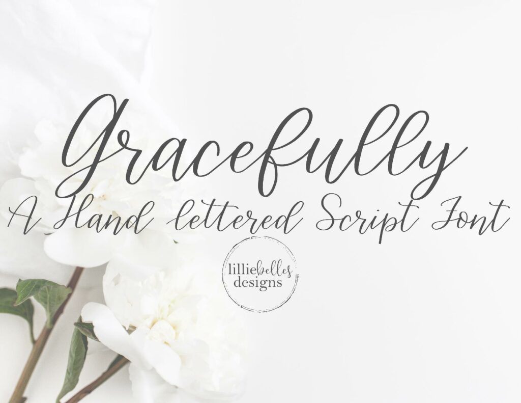 Gracefully Hand lettered font Poster 3