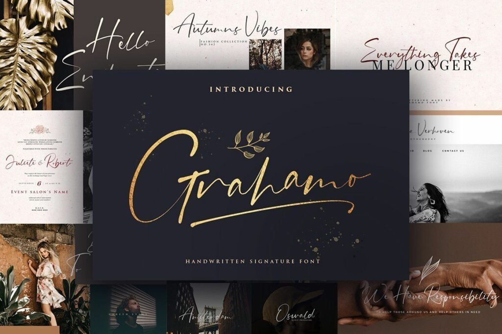 Grahamo - Luxury Signature Font Poster 10