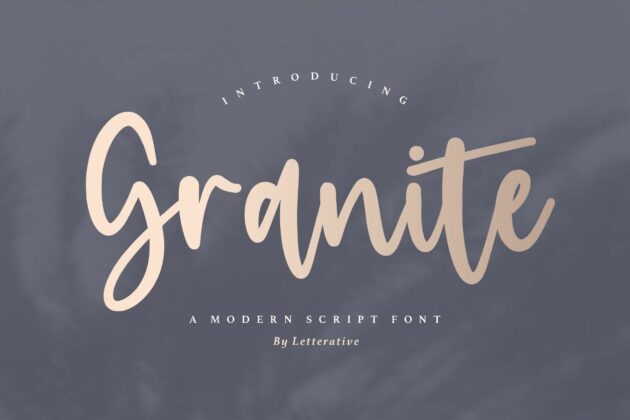 Granite  Modern Script Font Poster 2