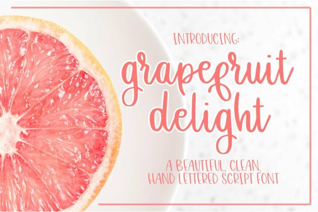 Grapefruit Delight - Hand Lettered Script Font Poster 5