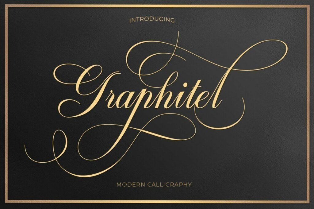 Graphitel Script Plus Ornament Poster 3