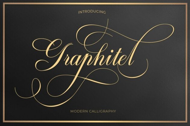 Graphitel Script Plus Ornament Poster 3