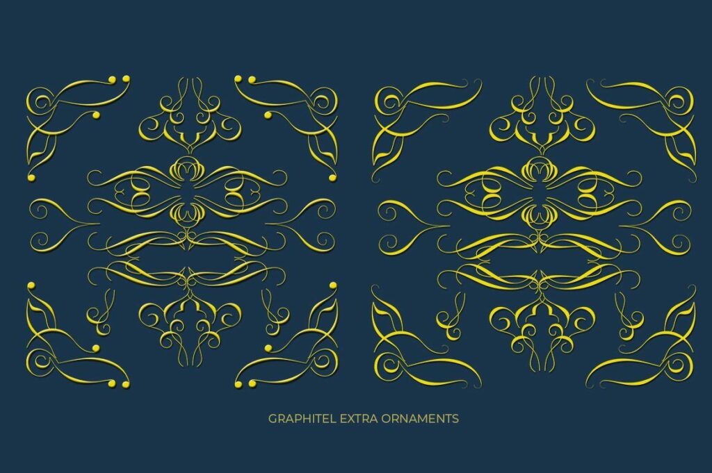 Graphitel Script Plus Ornament Poster 8