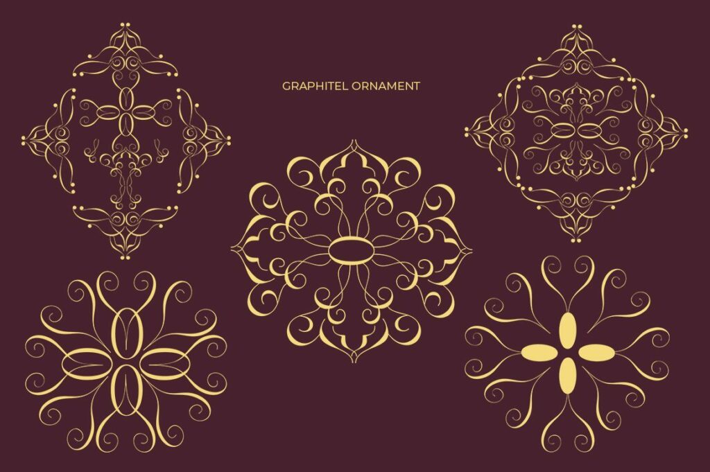 Graphitel Script Plus Ornament Poster 10