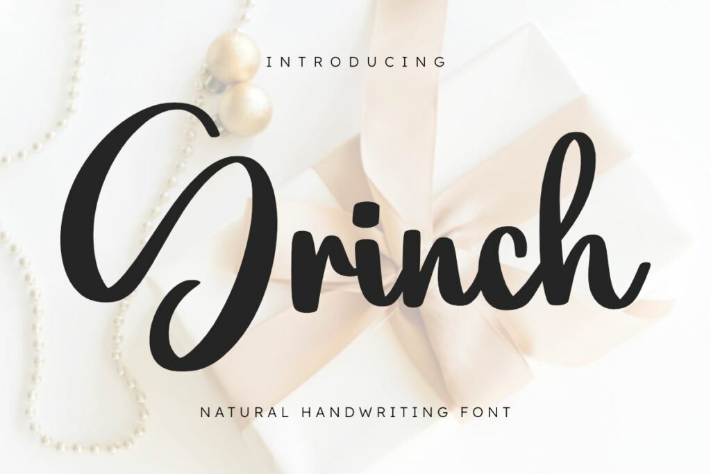 Grinch - Natural Handwritten Font Poster 1