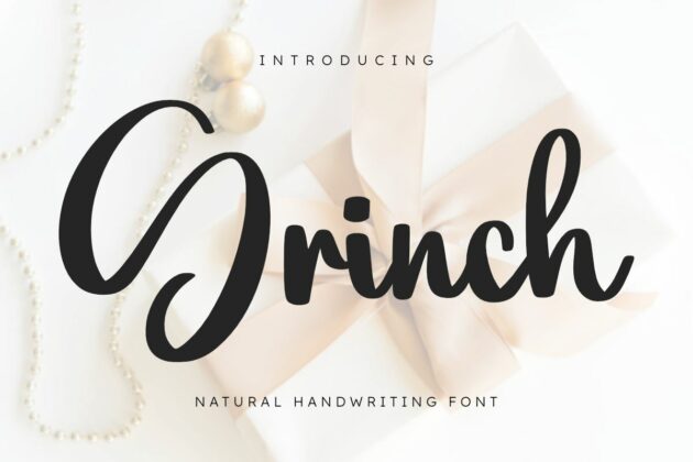 Grinch - Natural Handwritten Font Poster 1