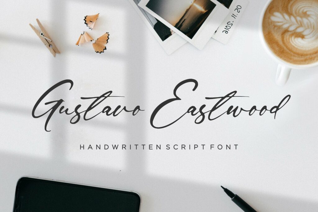 Gustavo Eastwood Handwritten Script Font Poster 3