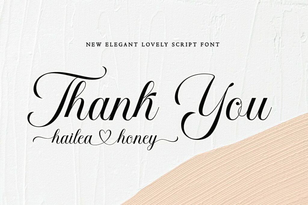 Hailea Honey Lovely Font Poster 7