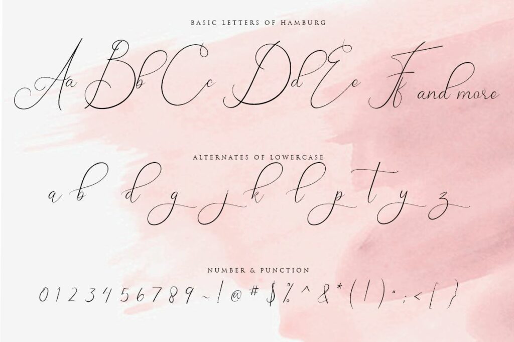 Hamburg Love Font Pretty Poster 1