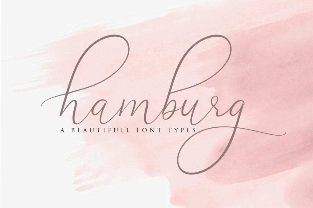 Hamburg Love Font Pretty Poster 2