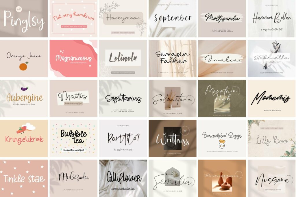 Hand-Lettered Bundle 100+ Fonts Included Poster 2