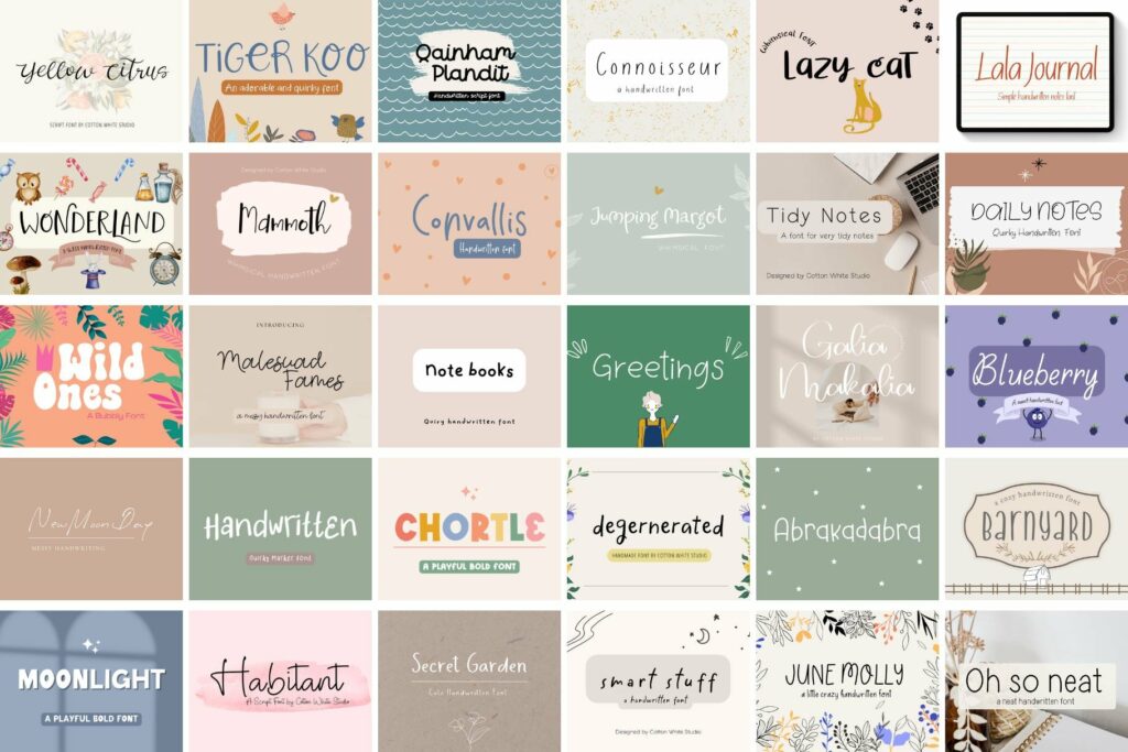 Hand-Lettered Bundle 100+ Fonts Included Poster 6