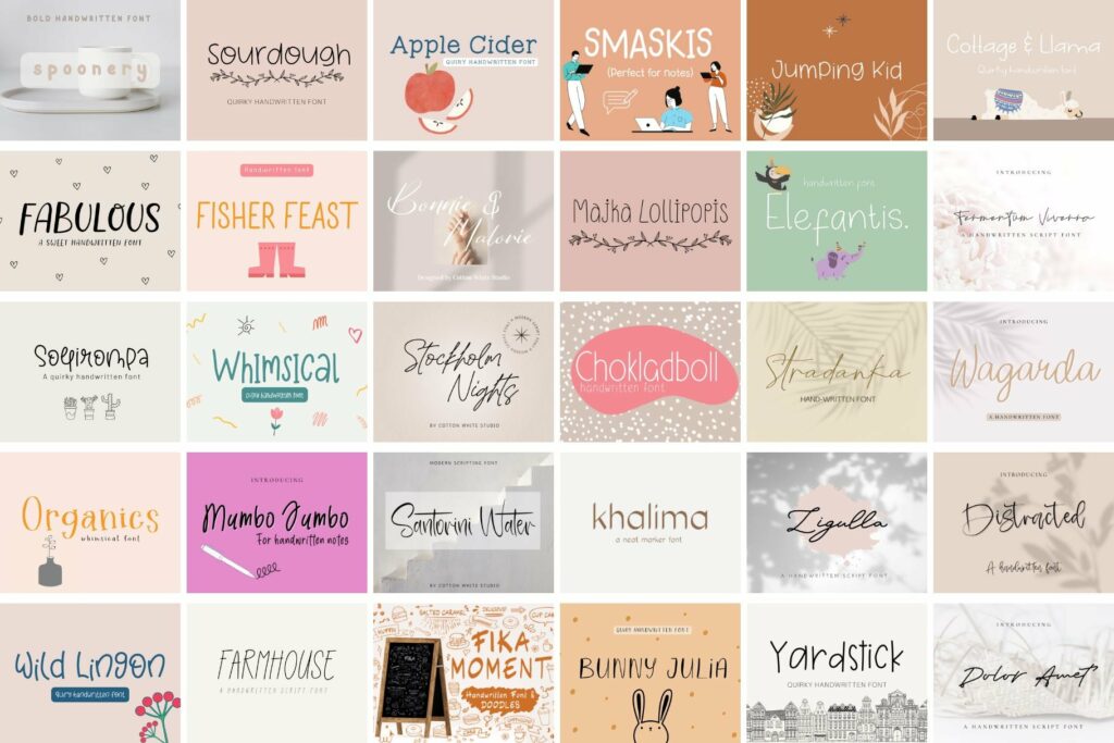 Hand-Lettered Bundle 100+ Fonts Included Poster 9