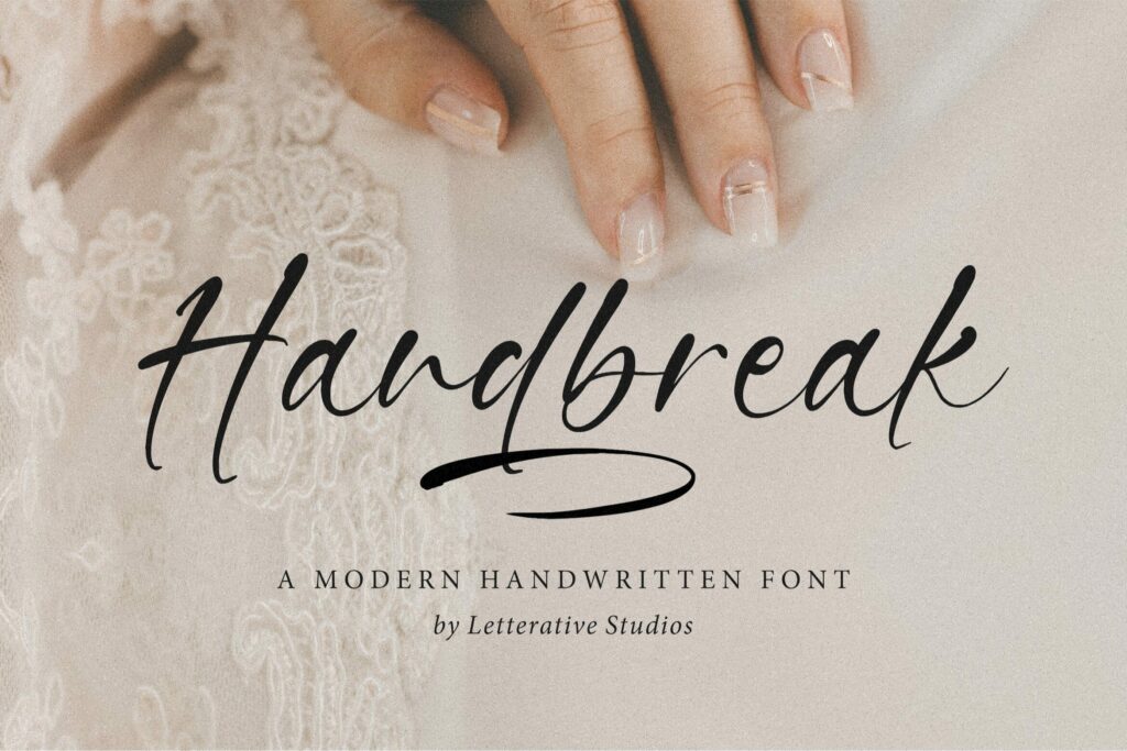 Handbreak Modern Handwritten Font Poster 4