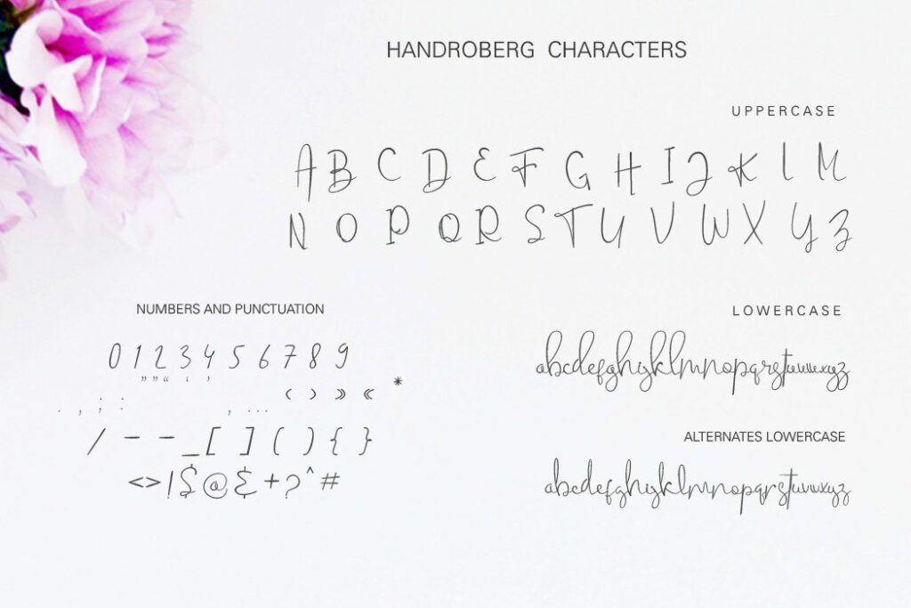 Handroberg font Poster 2