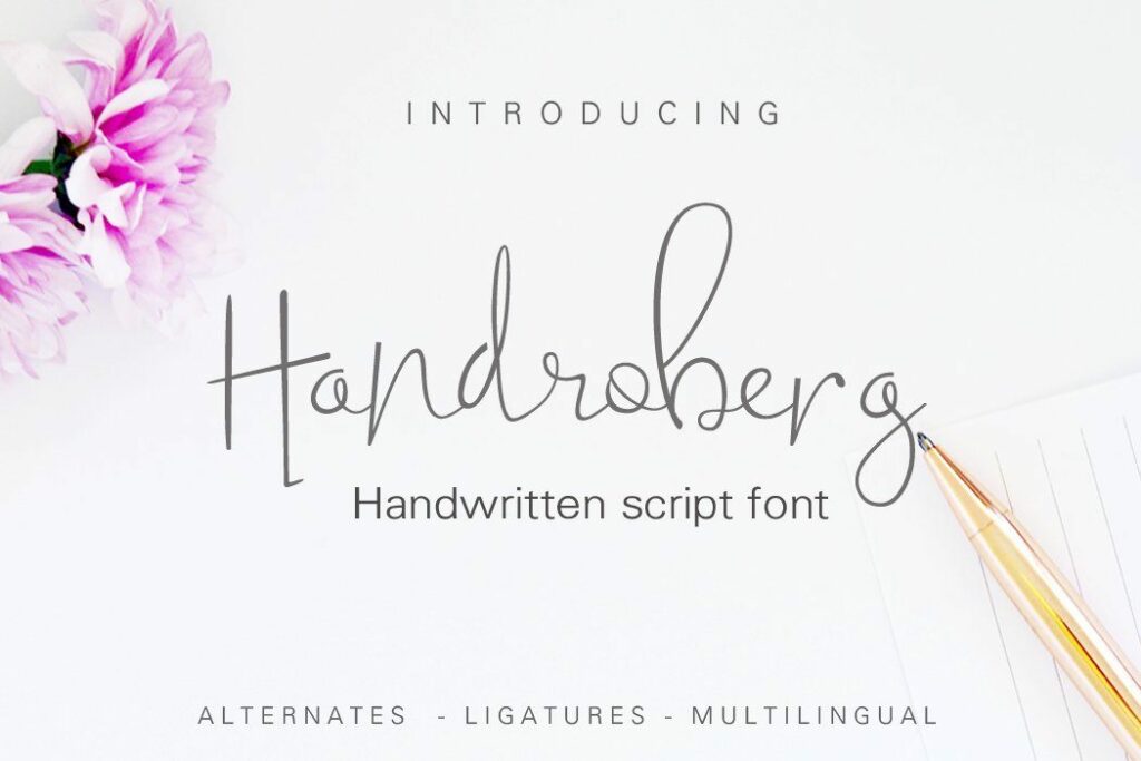 Handroberg font Poster 3