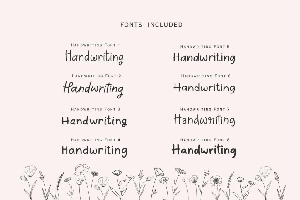 Handwriting Font Bundle Poster 4