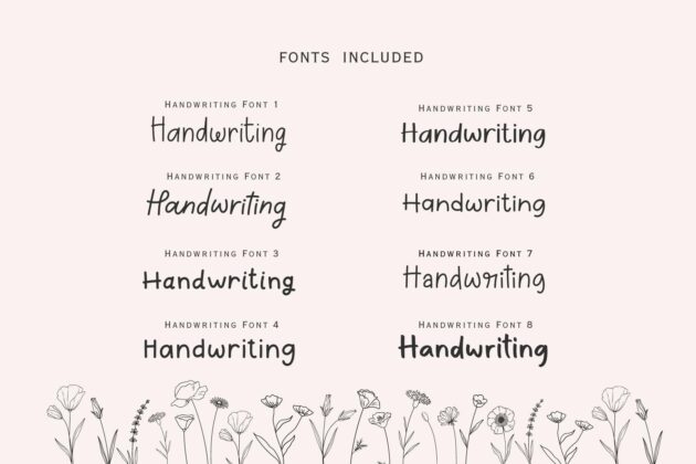 Handwriting Font Bundle Poster 4