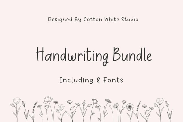 Handwriting Font Bundle Poster 9
