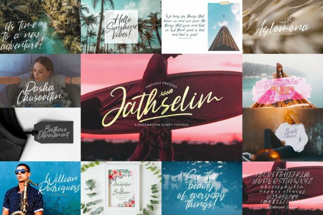 Handwritten Font Bundle Vol 10 Poster 3