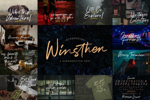 Handwritten Font Bundle Vol 17 Poster 1