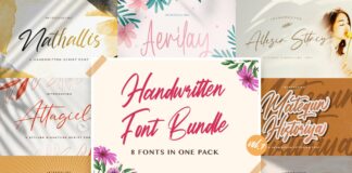 Handwritten Font Bundle Vol 7 Poster 1