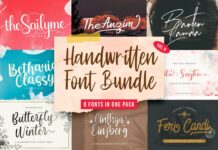 Handwritten Font Bundle Vol 9 Poster 1