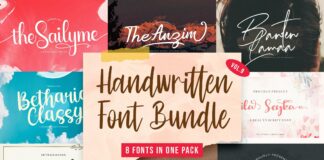 Handwritten Font Bundle Vol 9 Poster 1