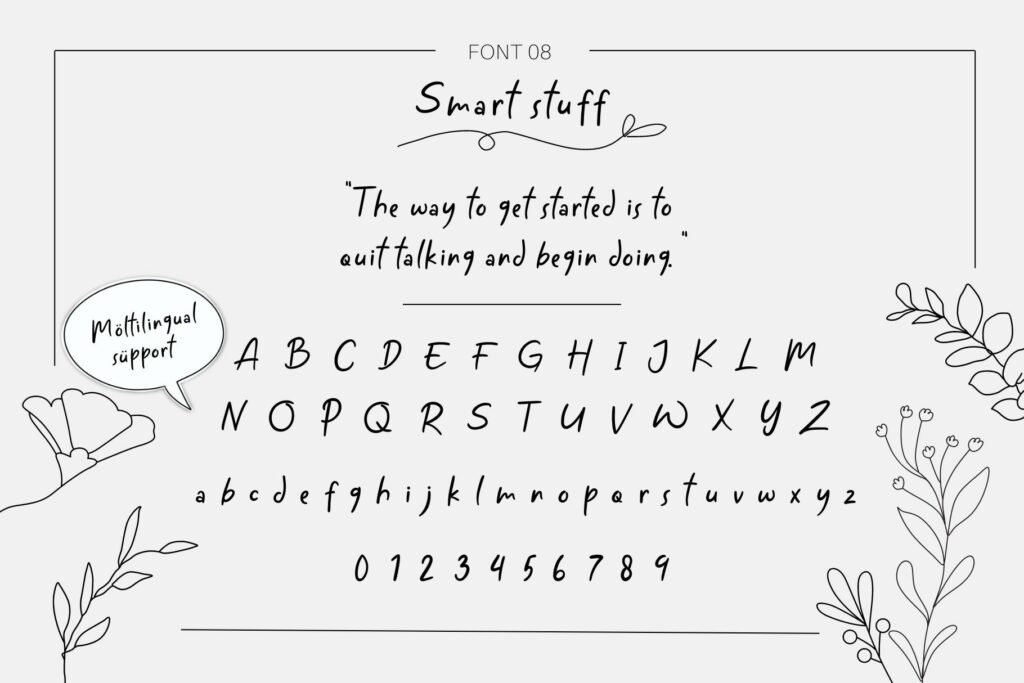 Handwritten Fonts Bundle Poster 1