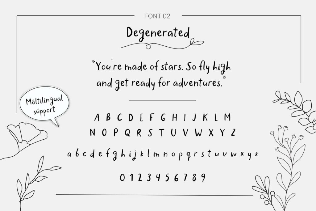Handwritten Fonts Bundle Poster 3