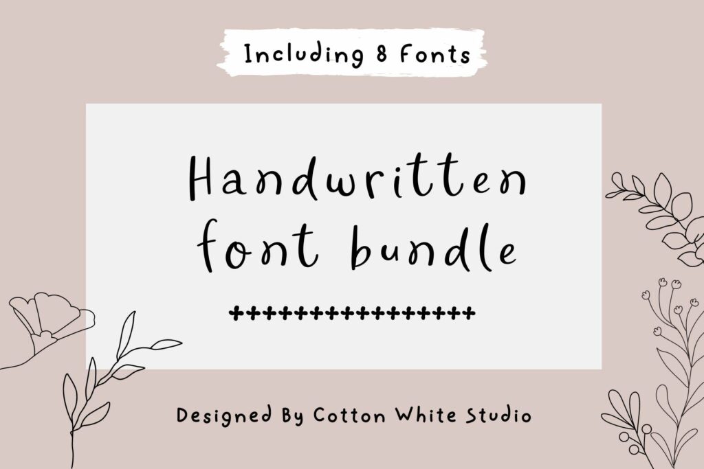 Handwritten Fonts Bundle Poster 7