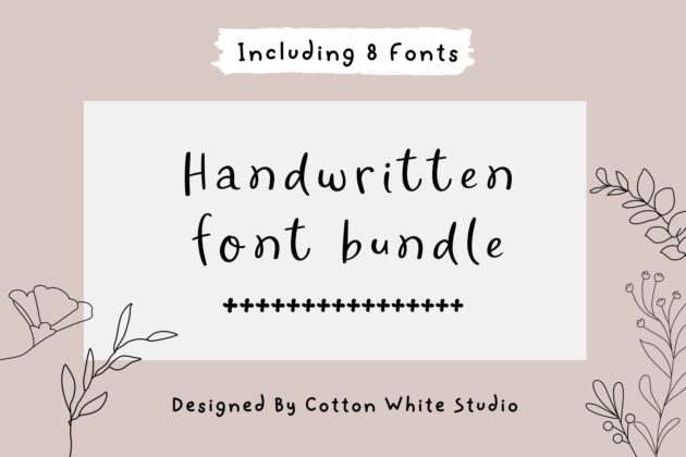 Handwritten Fonts Bundle Poster 7