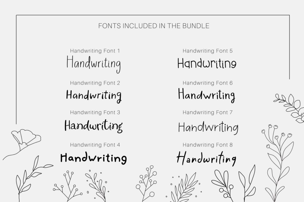 Handwritten Fonts Bundle Poster 9