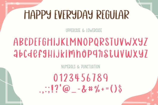Happy Everyday Font Duo Poster 2