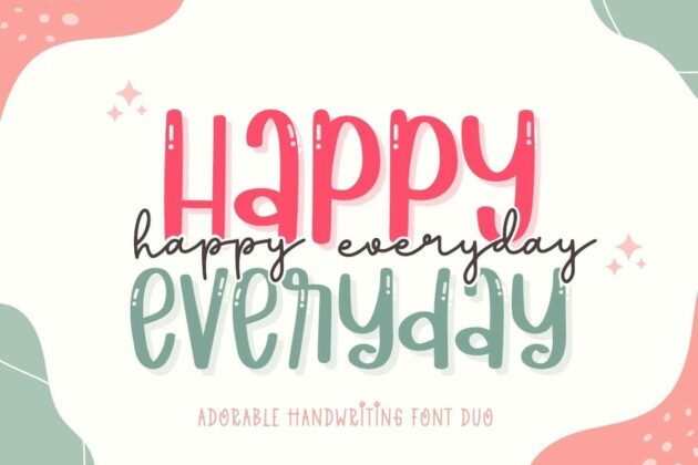 Happy Everyday Font Duo Poster 7
