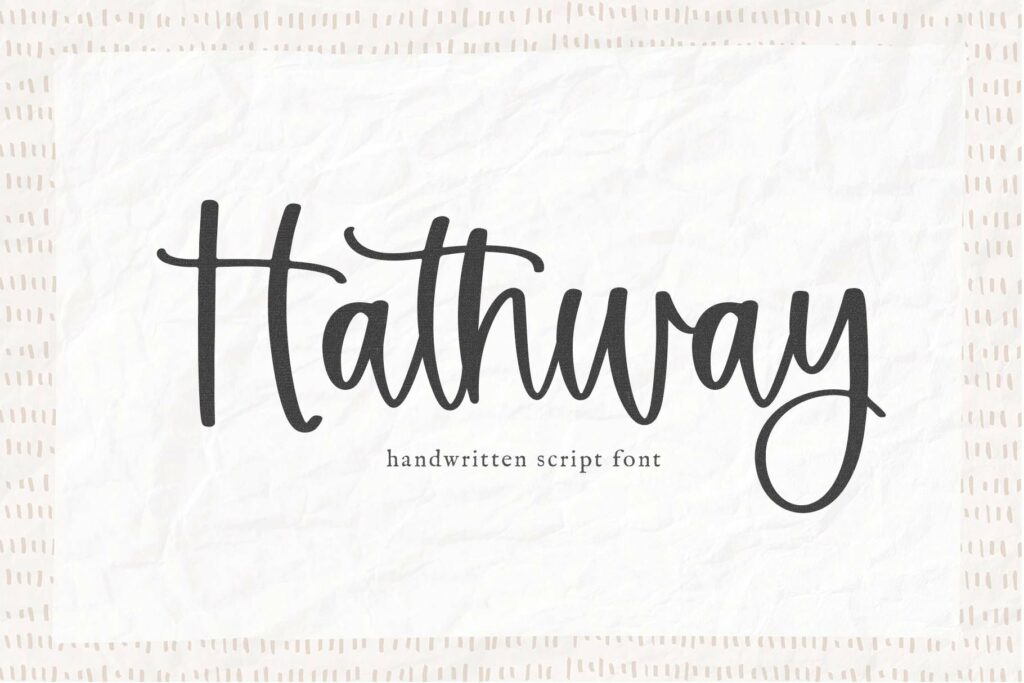 Hathway - Modern Script Font Poster 4