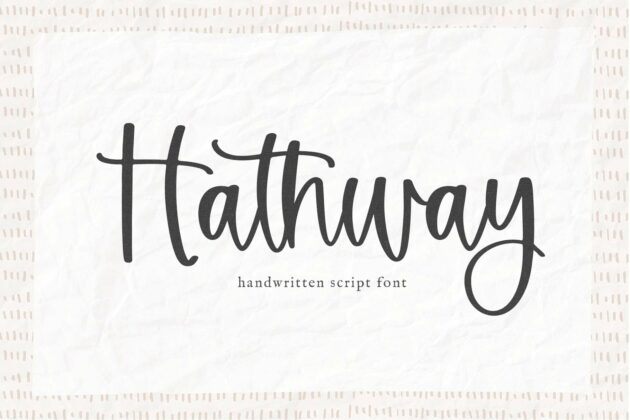 Hathway - Modern Script Font Poster 4