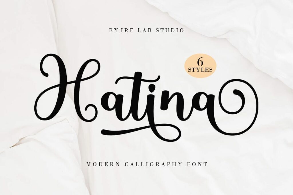 Hatina - Modern Calligraphy Font Poster 1