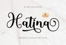 Hatina - Modern Calligraphy Font Poster 1