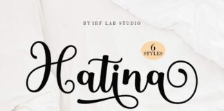 Hatina - Modern Calligraphy Font Poster 1