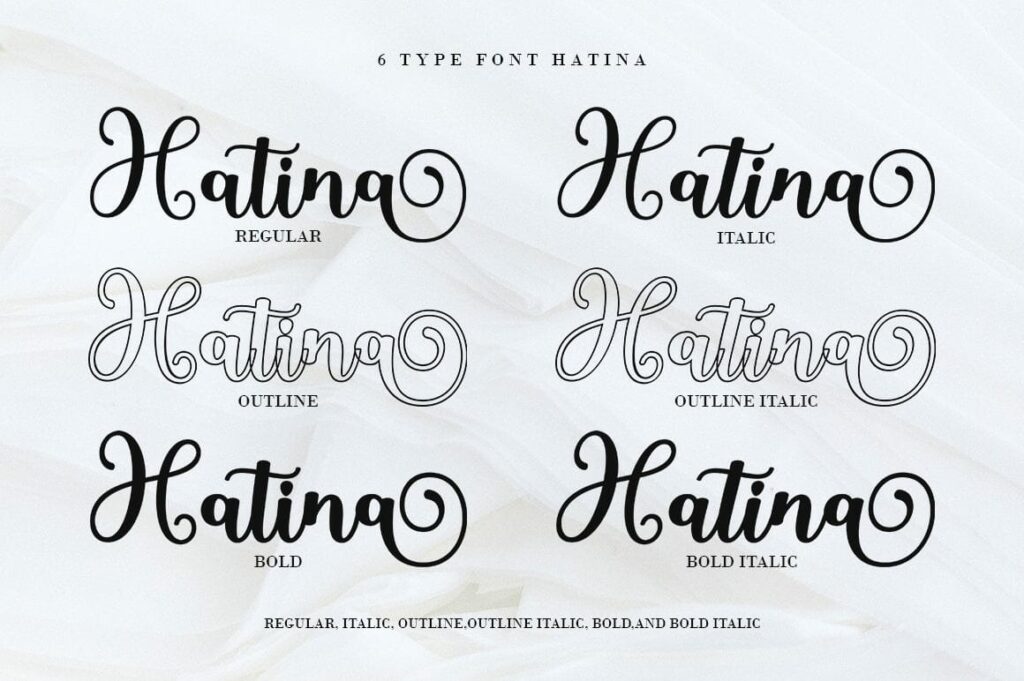 Hatina - Modern Calligraphy Font Poster 4