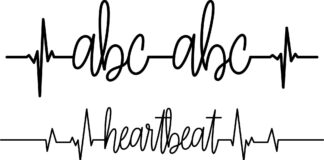HeartBeat Font Poster 1