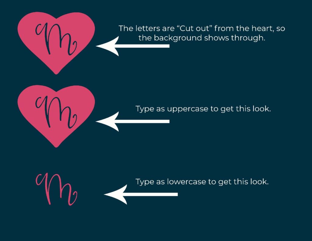 Heartly Monogram Font Poster 1