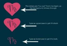 Heartly Monogram Font Poster 1