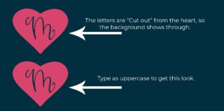 Heartly Monogram Font Poster 1
