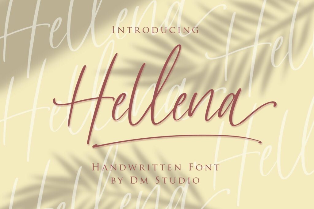 Hellena - Handwritten Script Font Poster 7