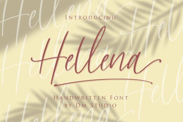 Hellena - Handwritten Script Font Poster 7