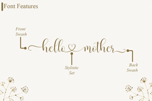 hello mother - a luxury script font Poster 2