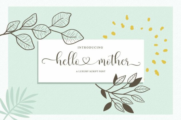 hello mother - a luxury script font Poster 8